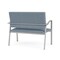 Lesro Newport 2 Seat Tandem Seating Metal Frame No Center Arms, Silver, RS Rain Song Upholstery NP1501 - alternate 2